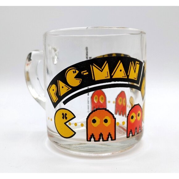 Vintage 1982 Glass Coffee Mug Pac Man Libbey Bally Midway Mfg. Co. - Picture 2 of 5